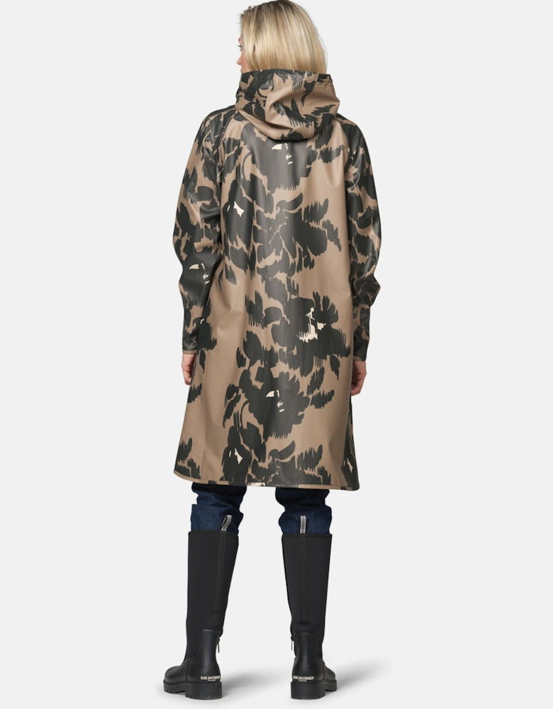 Ilse Jacobsen Rain Print Womens A-Line Rubberised Raincoat - Floral Decors 732