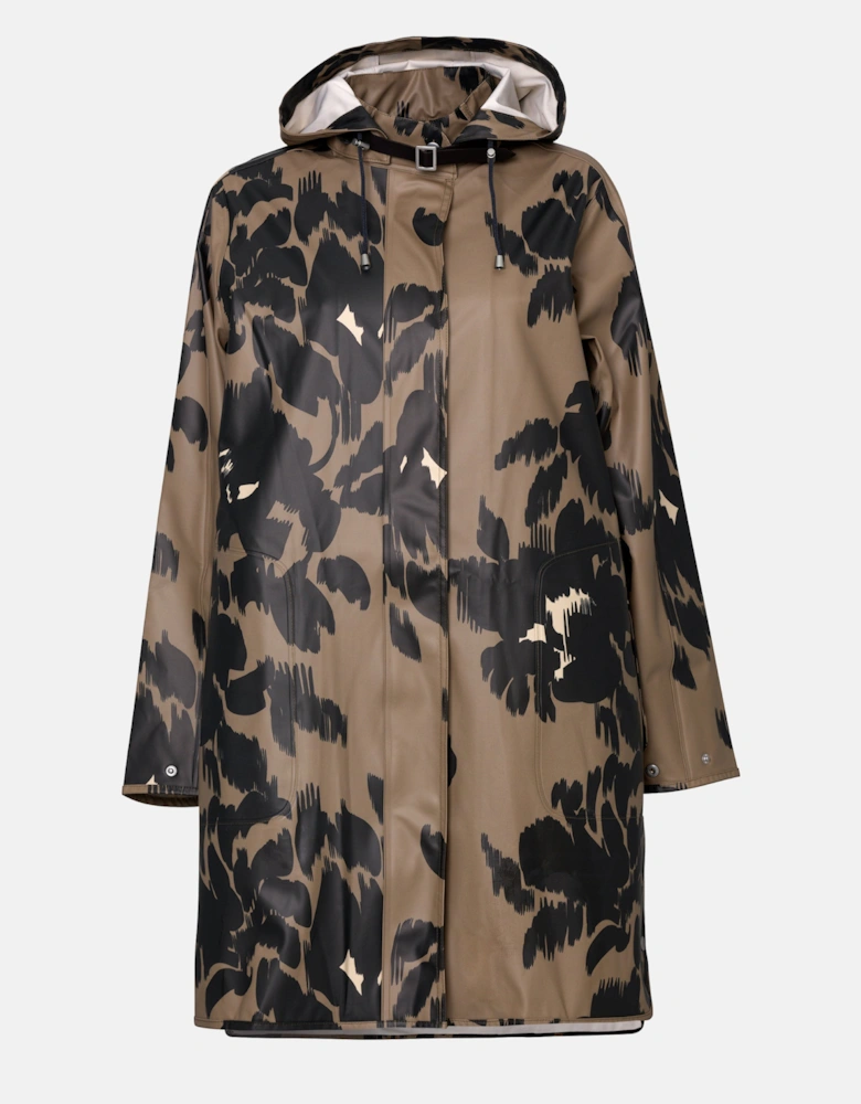 Ilse Jacobsen Rain Print Womens A-Line Rubberised Raincoat - Floral Decors 732