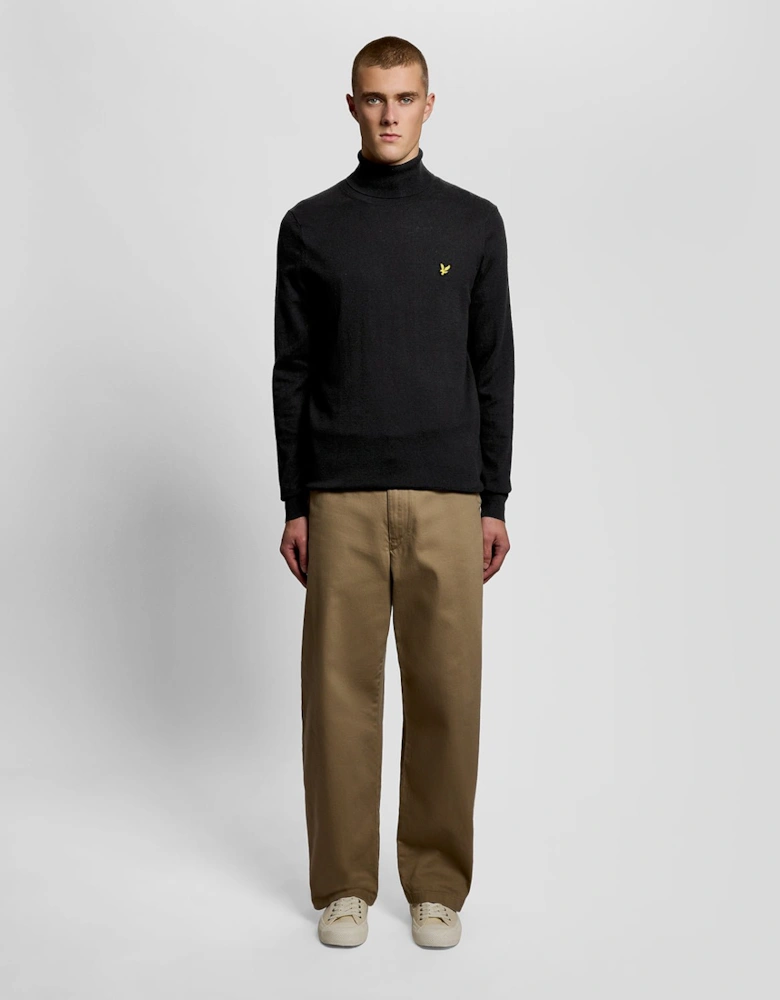 Cotton Merino Turtleneck Jumper