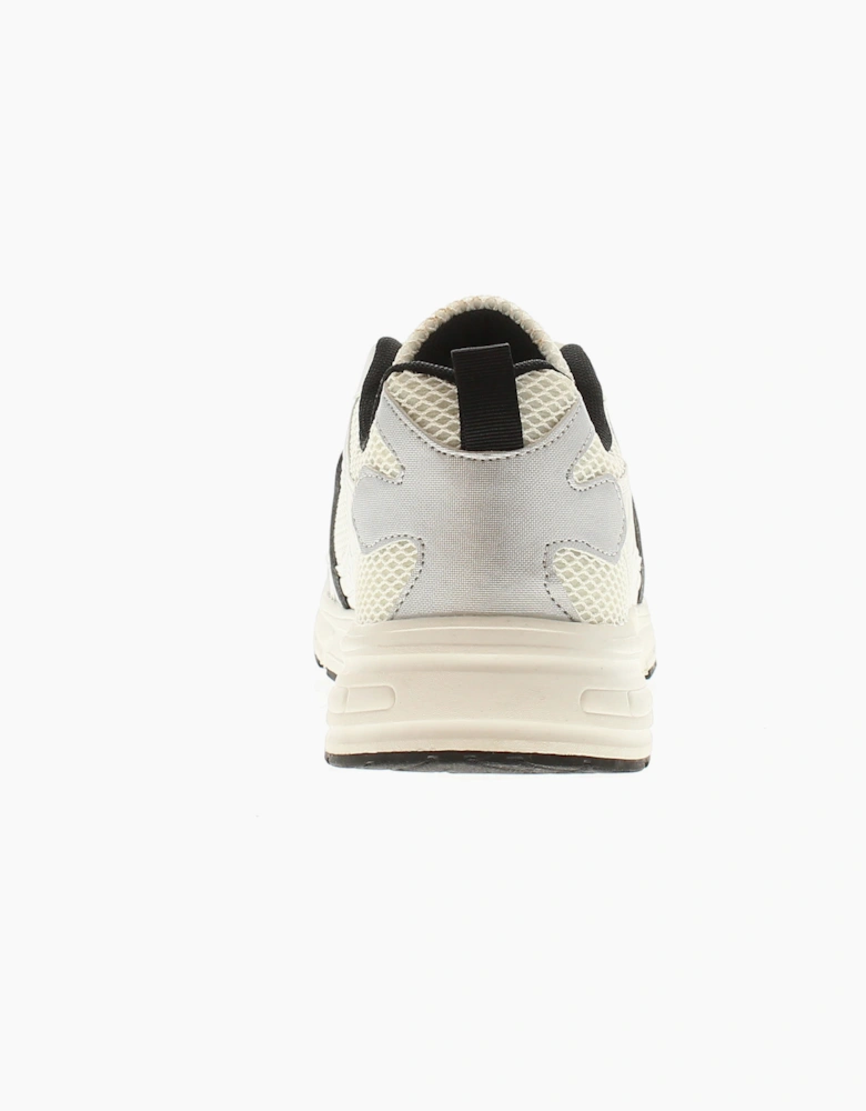 SURGE Mens Trainers Rev Lace Up white silver UK Size