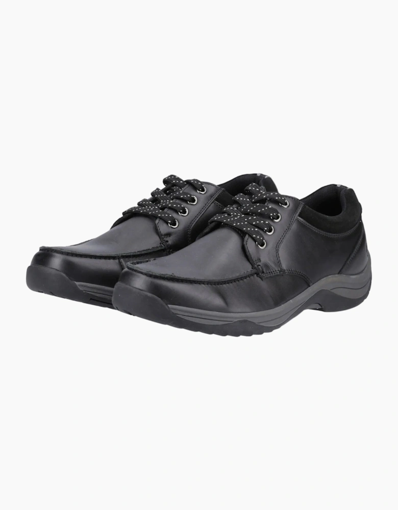 Hush Puppies Derek Leather Men's Black Lace-Up Shoes