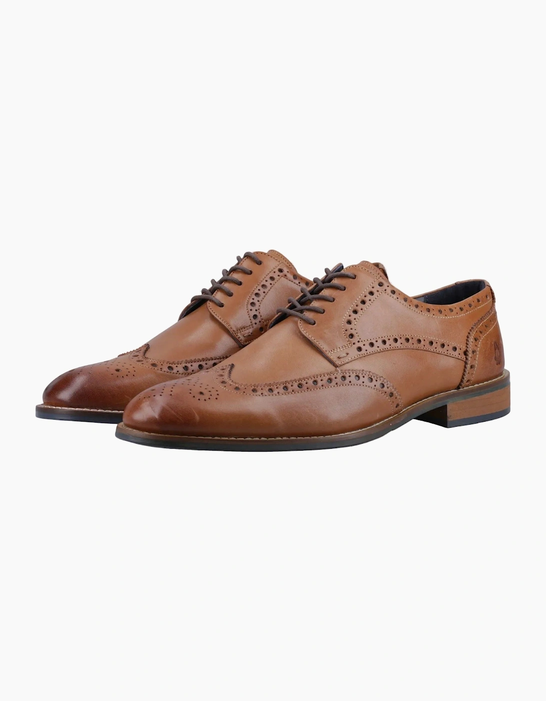 Hush Puppies Dustin Brogue Leather Men's Tan Brogues Shoes