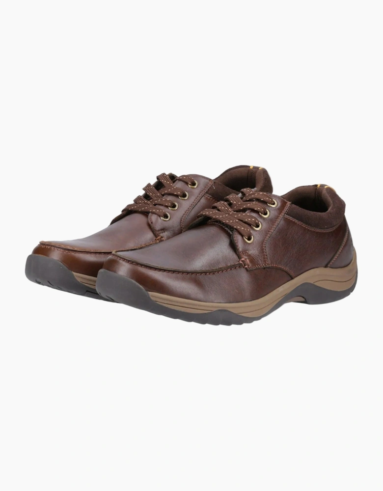Hush Puppies Derek Leather Men's Coffee Lace-Up Shoes