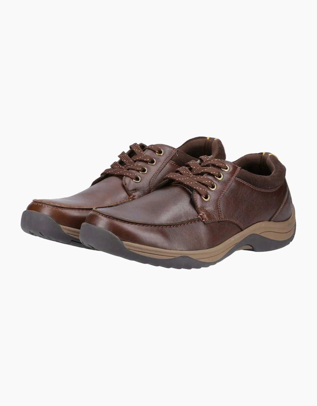 Hush Puppies Derek Leather Men's Coffee Lace-Up Shoes