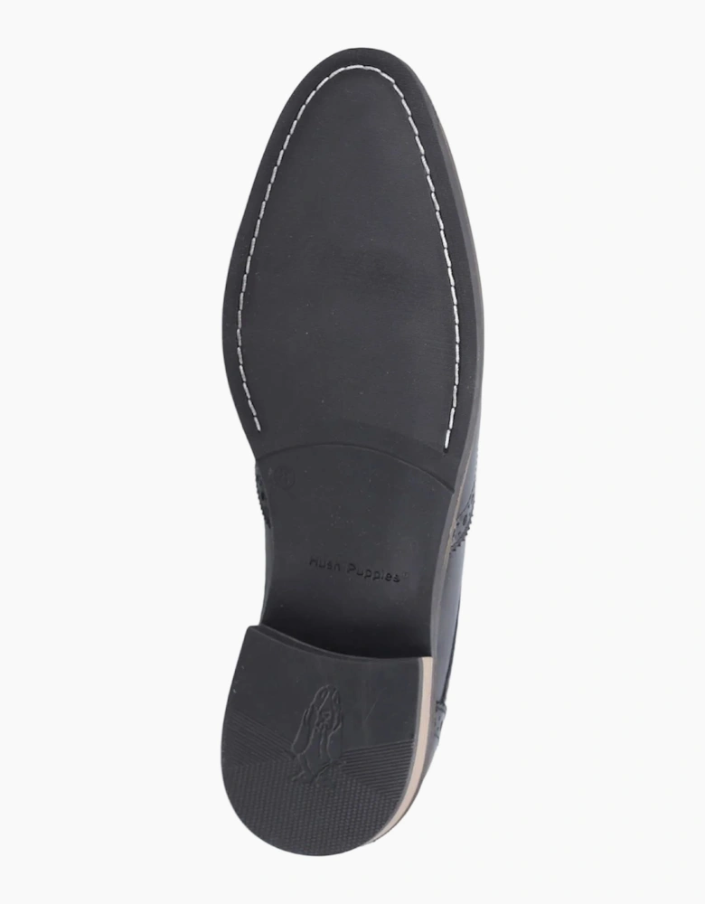Hush Puppies Dustin Brogue Leather Men's Black Brogues Shoes