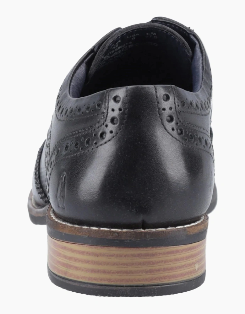 Hush Puppies Dustin Brogue Leather Men's Black Brogues Shoes