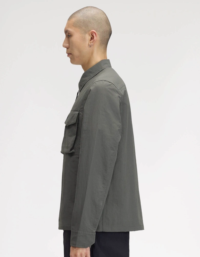 Fred Perry Mens Ripstop Pocket Overshirt - Field Green 638