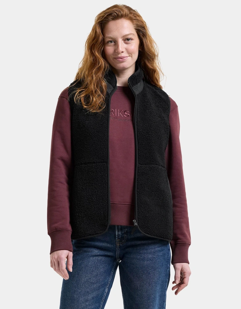 Didriksons Womens Siv Fleece Gilet - Black 060