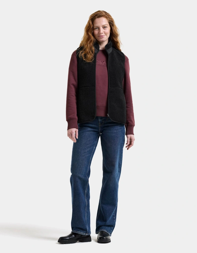 Didriksons Womens Siv Fleece Gilet - Black 060