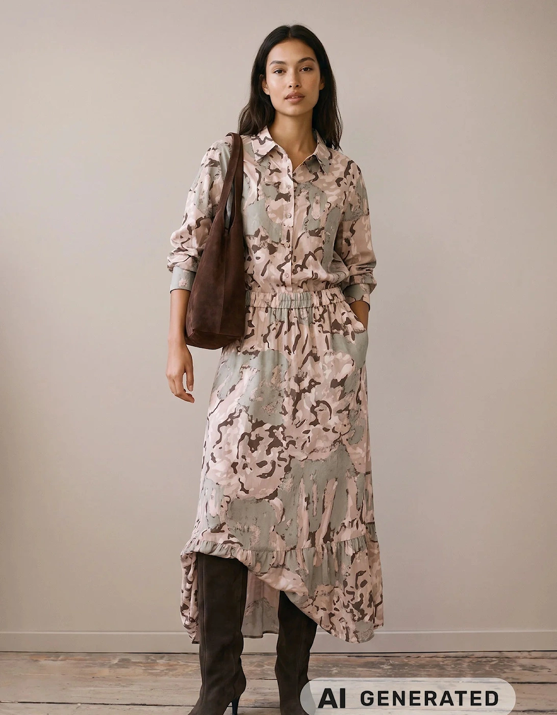 Lion print abstract blouse