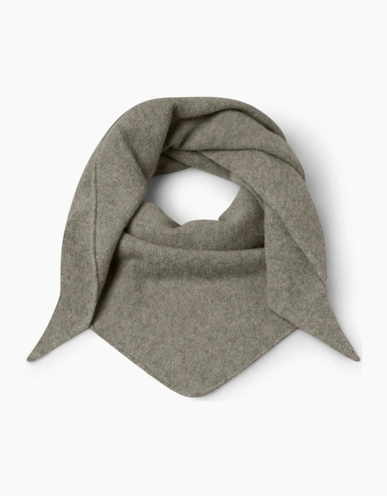 Merino wool triangular scarf