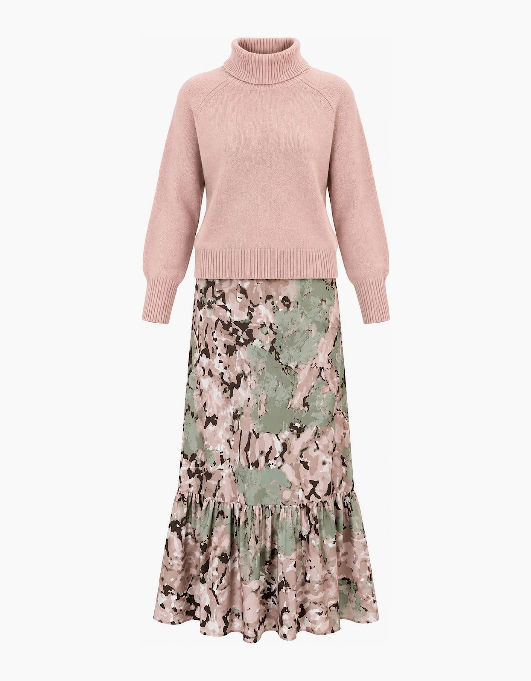 Fynch Hatton Women's Merino wool roll neck in silky rose - Size: XS