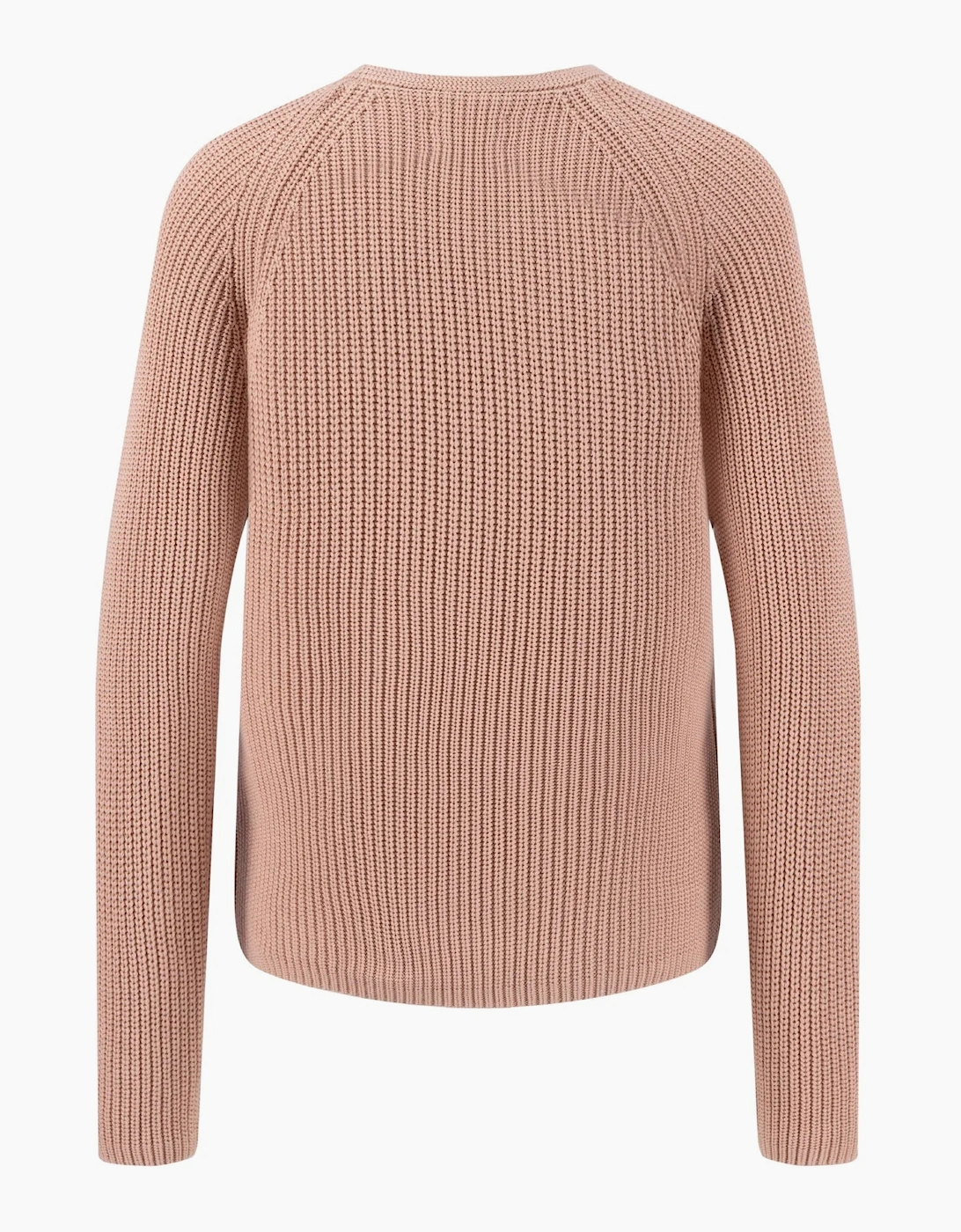 O neck cotton pullover in silky rose