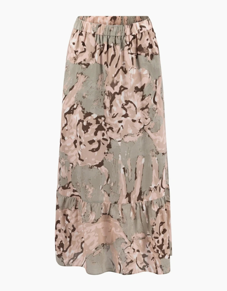 Lion print maxi skirt