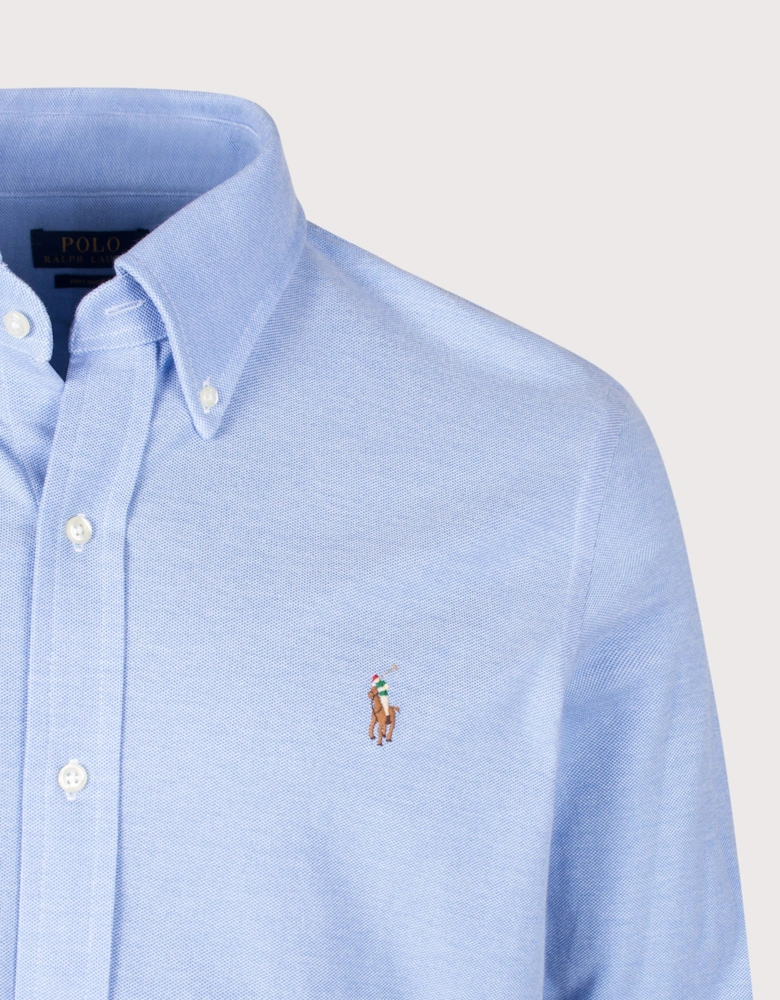 Regular Fit Knit Oxford Mesh Shirt