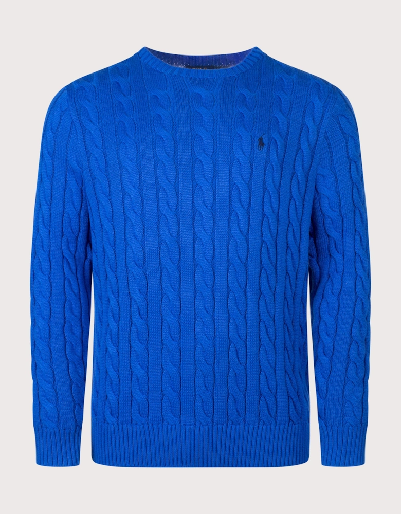 Regular Fit Cable Knit Cotton Jumper
