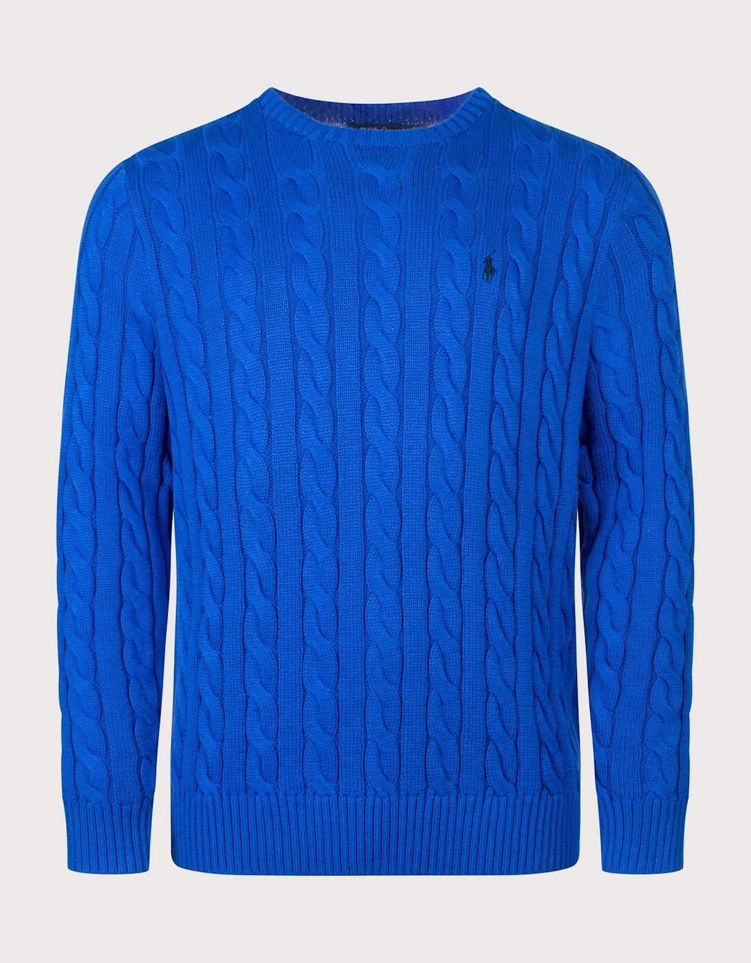 Regular Fit Cable Knit Cotton Jumper