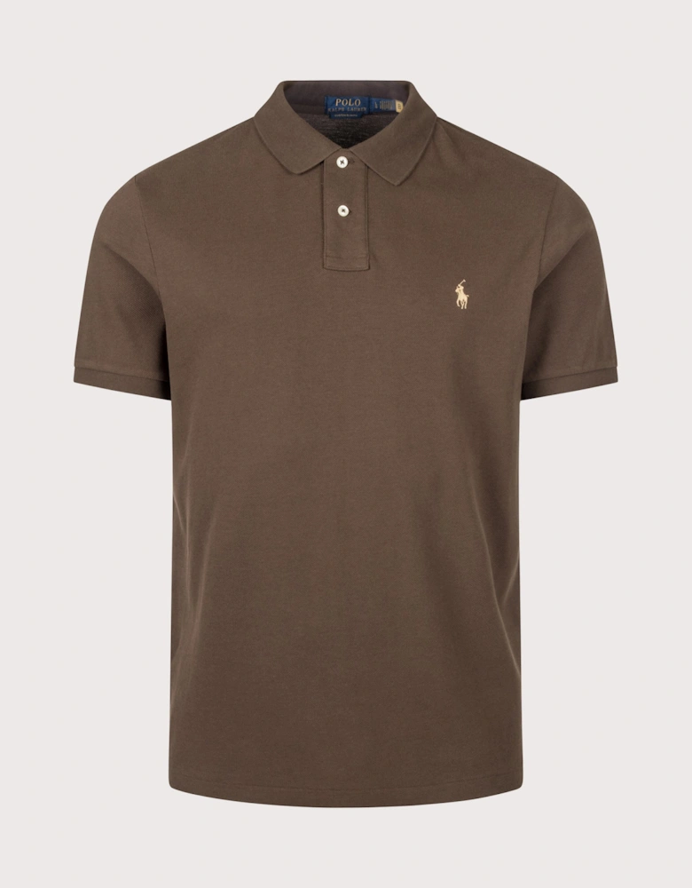 Custom Slim Fit Mesh Polo Shirt