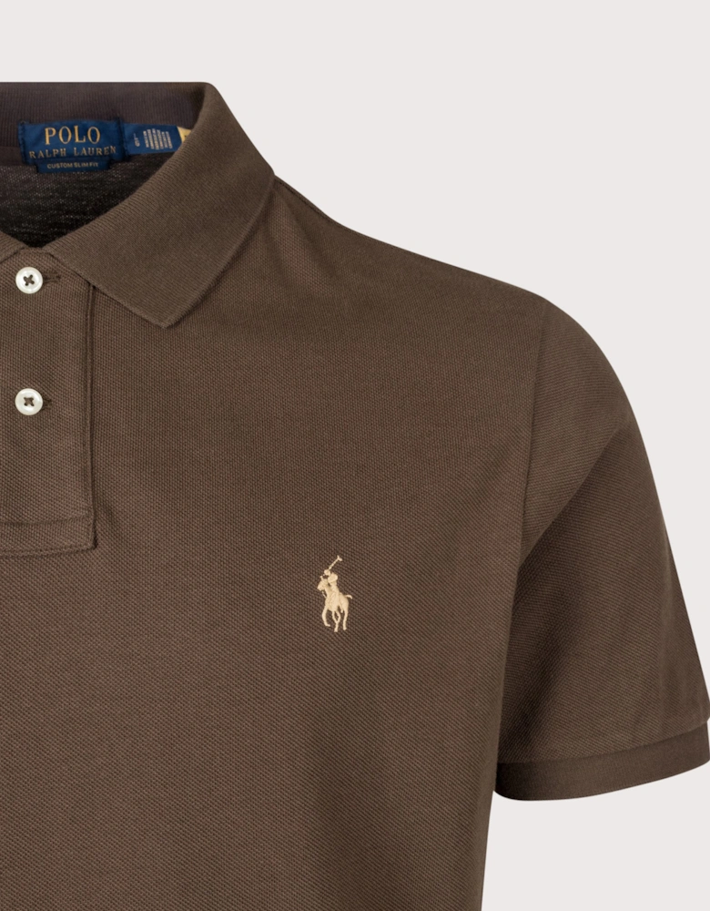 Custom Slim Fit Mesh Polo Shirt