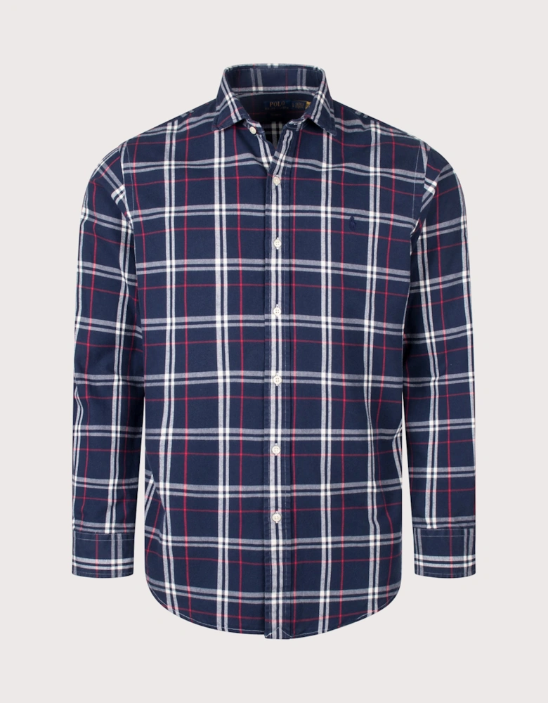 Custom Fit Plaid Oxford Shirt