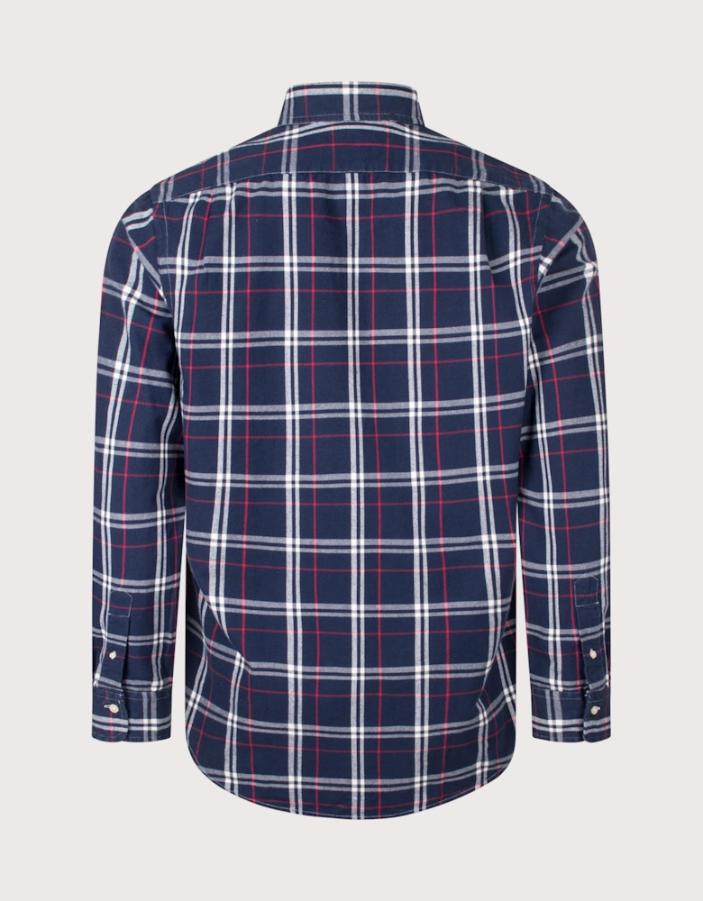 Custom Fit Plaid Oxford Shirt