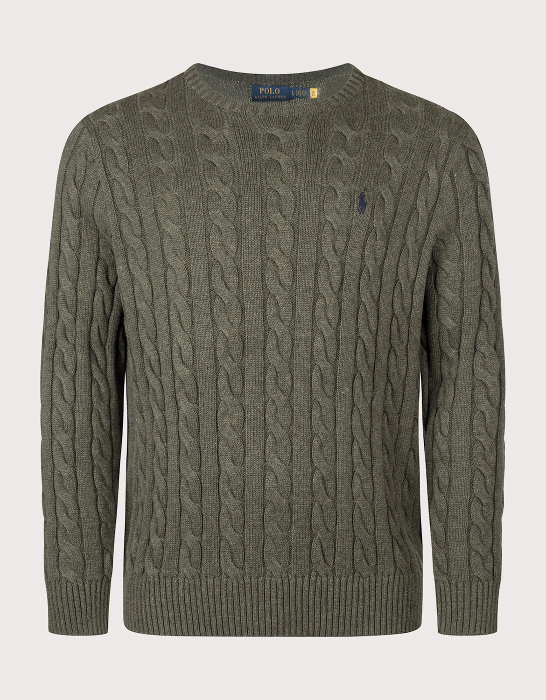 Regular Fit Cable Knit Cotton Jumper