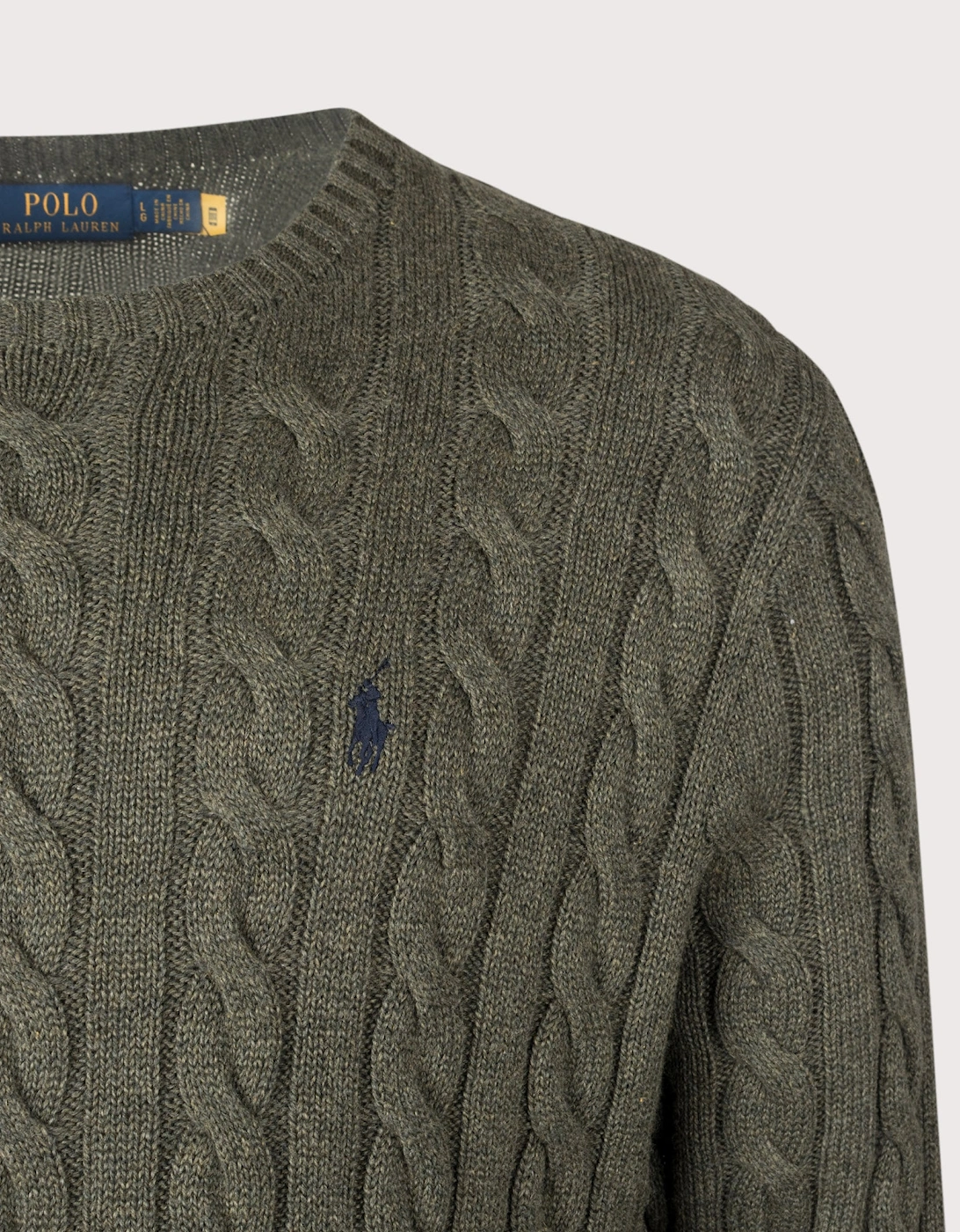 Regular Fit Cable Knit Cotton Jumper