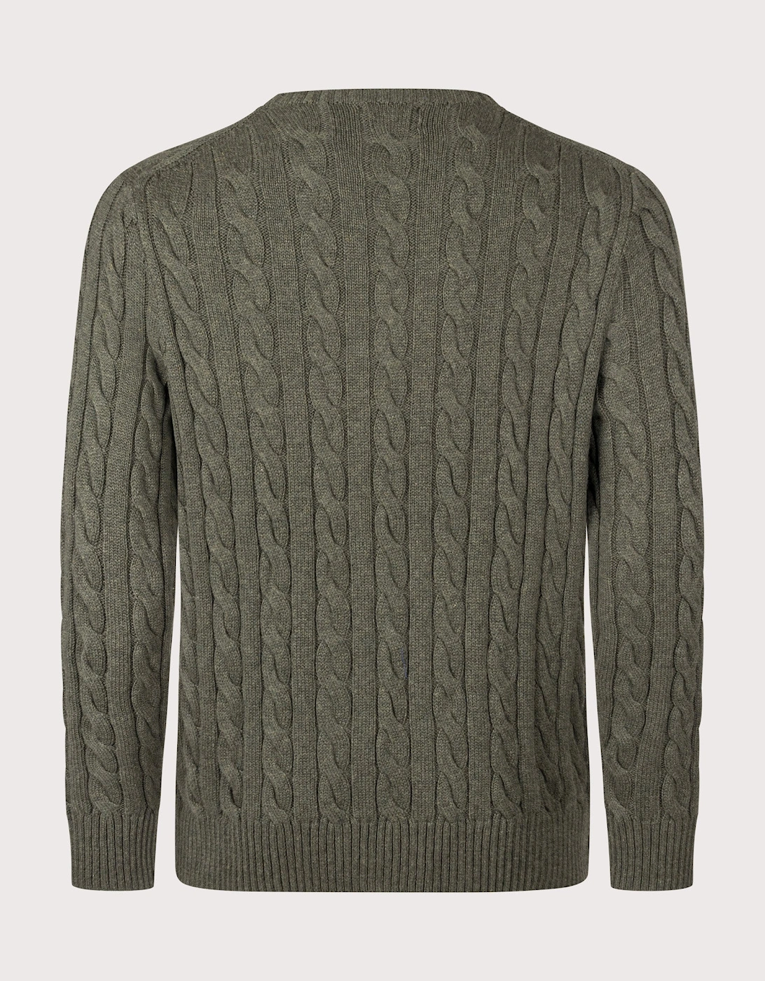 Regular Fit Cable Knit Cotton Jumper