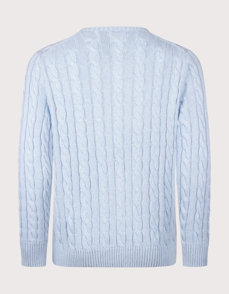 Regular Fit Cable Knit Cotton Jumper