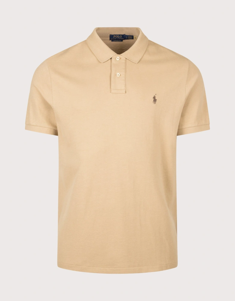Custom Slim Fit Mesh Polo Shirt