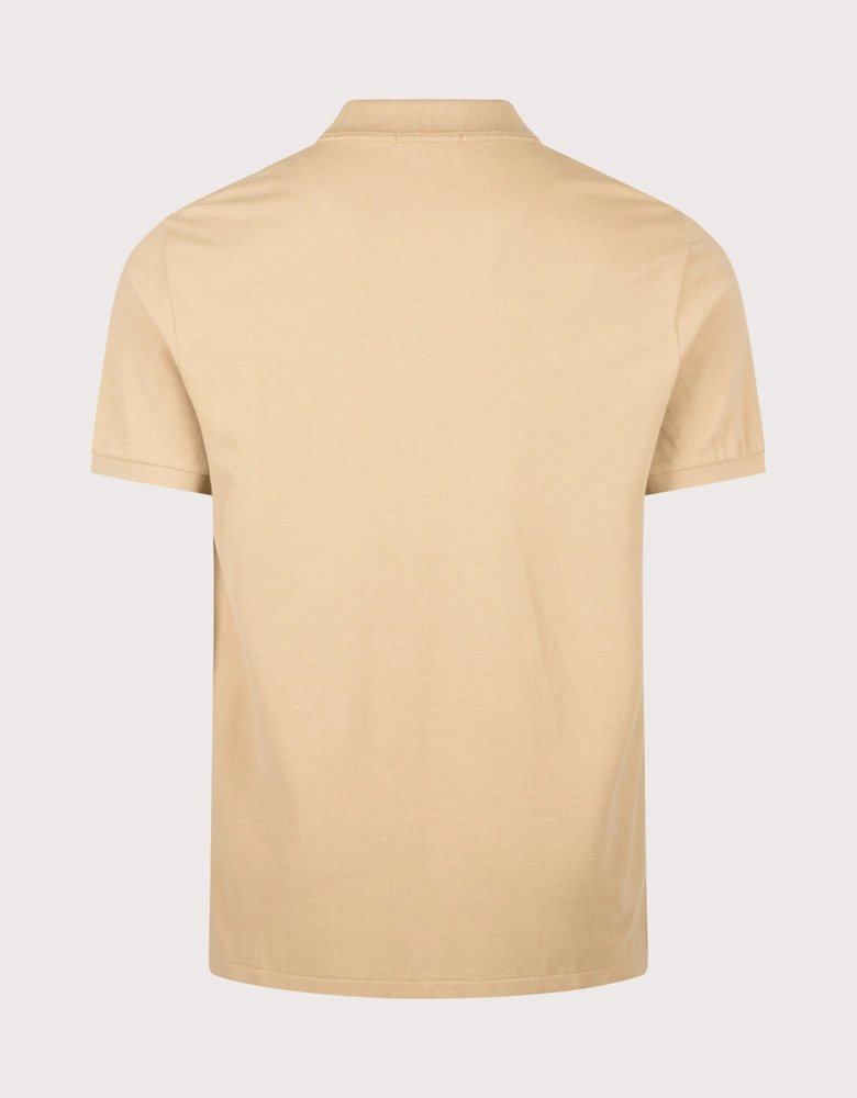 Custom Slim Fit Mesh Polo Shirt