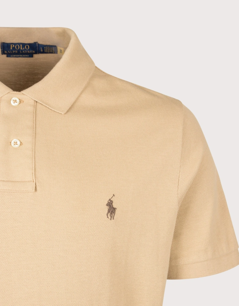 Custom Slim Fit Mesh Polo Shirt