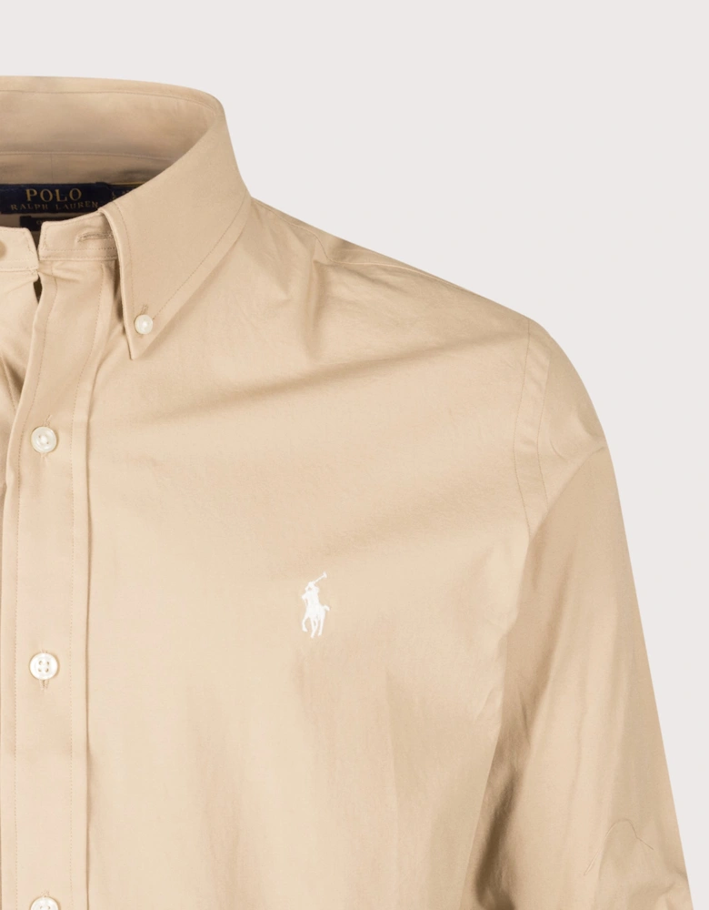 Custom Fit Stretch Poplin Shirt