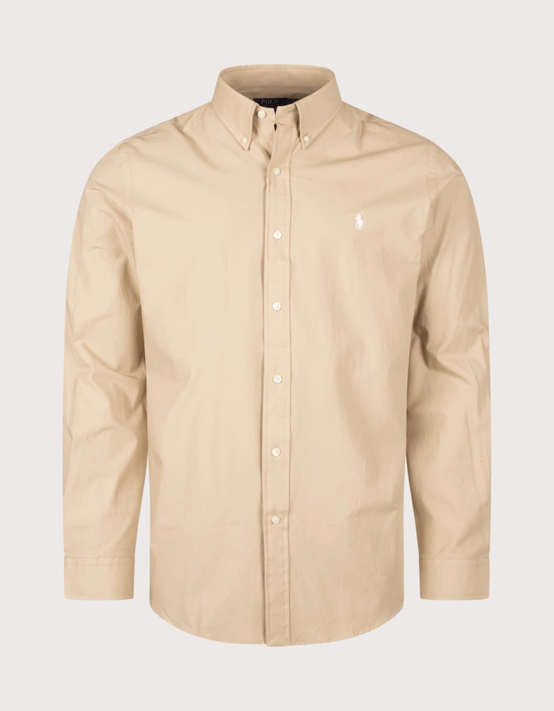 Custom Fit Stretch Poplin Shirt