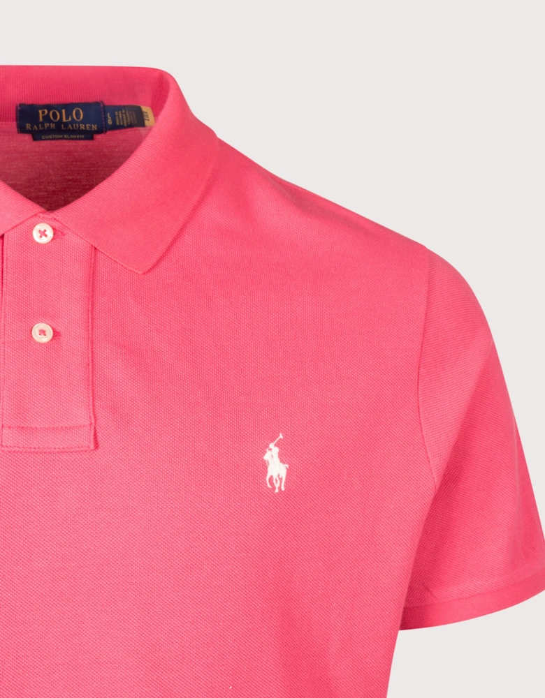 Custom Slim Fit Mesh Polo Shirt