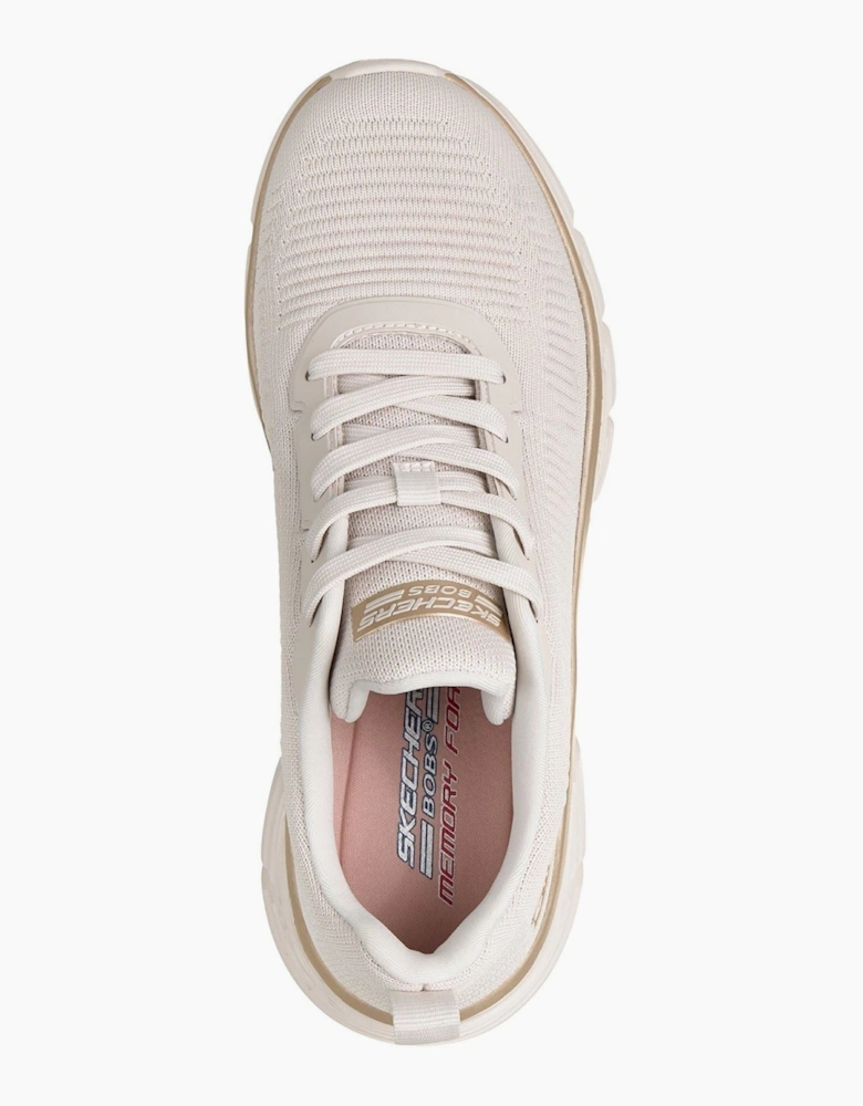 Skechers Bobs B Flex Hi Flying Women's White/Gold Engineered Knit Trainers