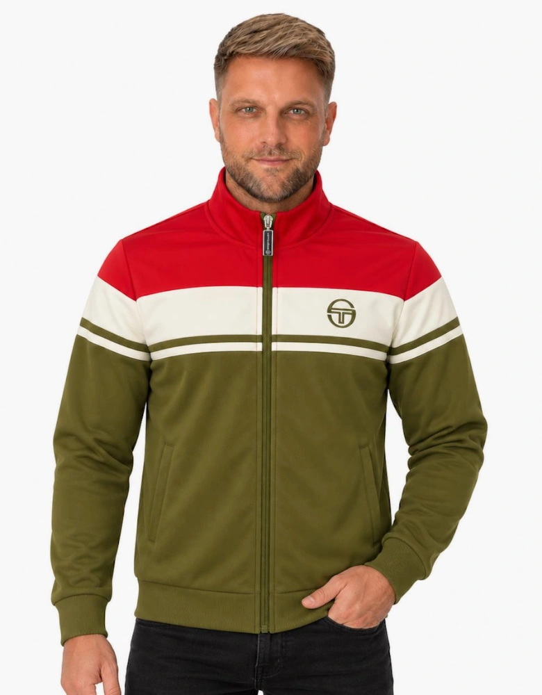 Sergio Tacchini Damarindo Track Top Jacket Adrenaline Rush/Gardenia/Dark Olive