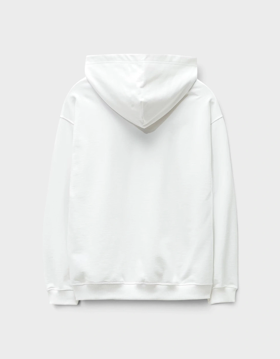 Frayed Logo Patch Hoodie White Red