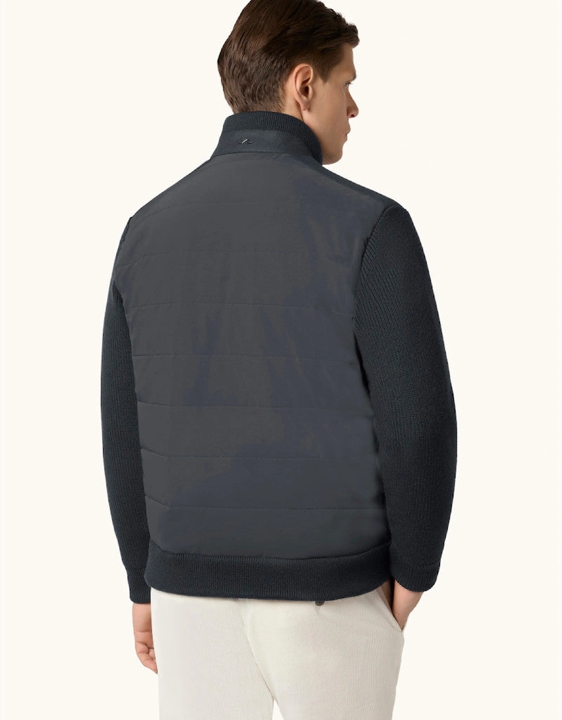 Paul & Shark Tech Wool Full Zip Sweater with Typhoon 050 Blue
