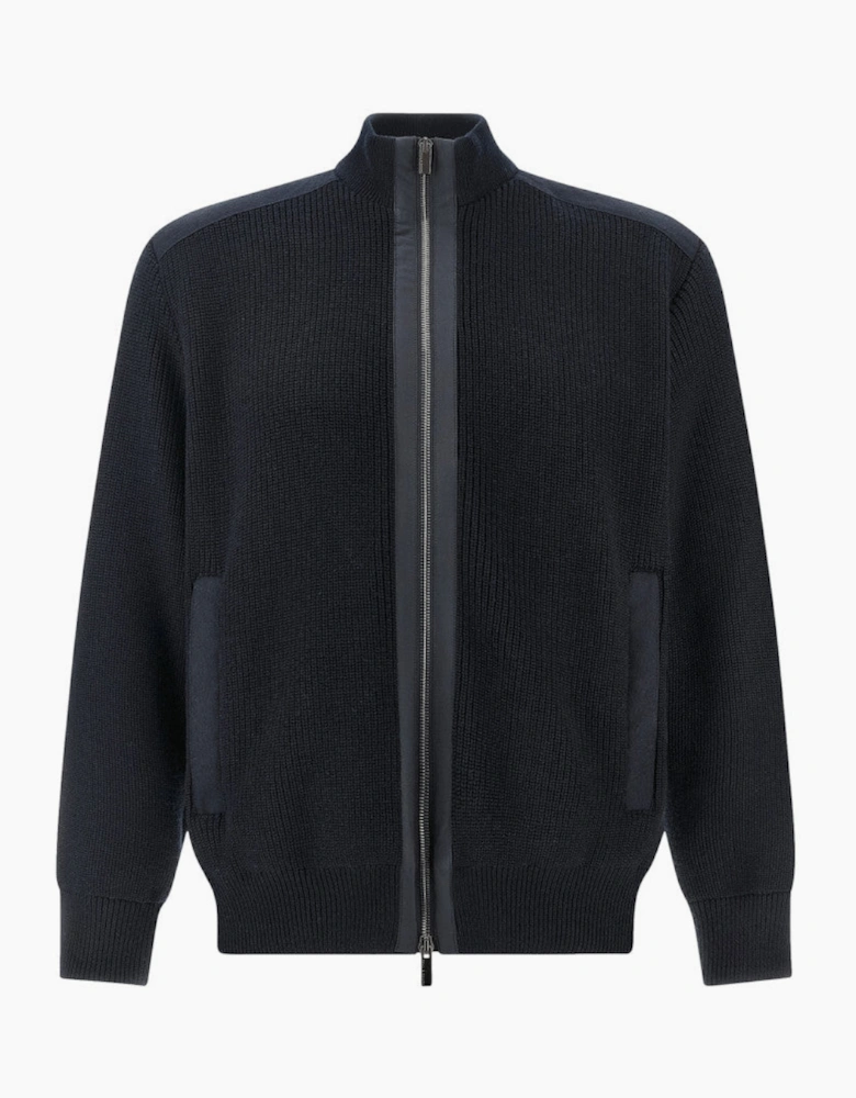 Paul & Shark Tech Wool Full Zip Sweater with Typhoon 050 Blue