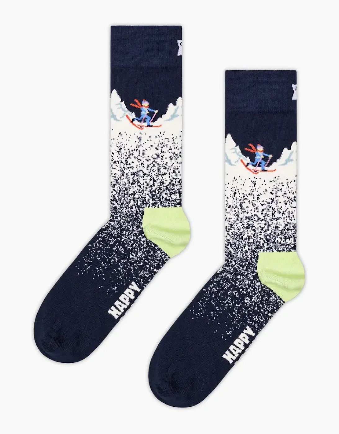 Snowy Night Socks, Navy