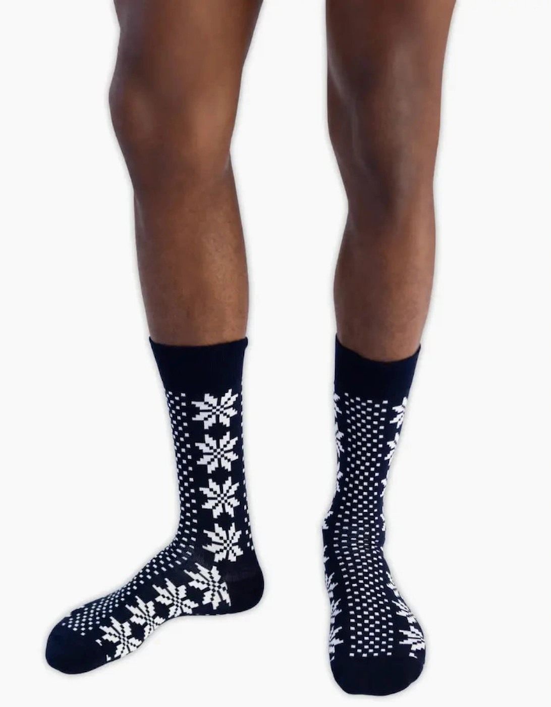 Fair Isle Stars Sock, Navy