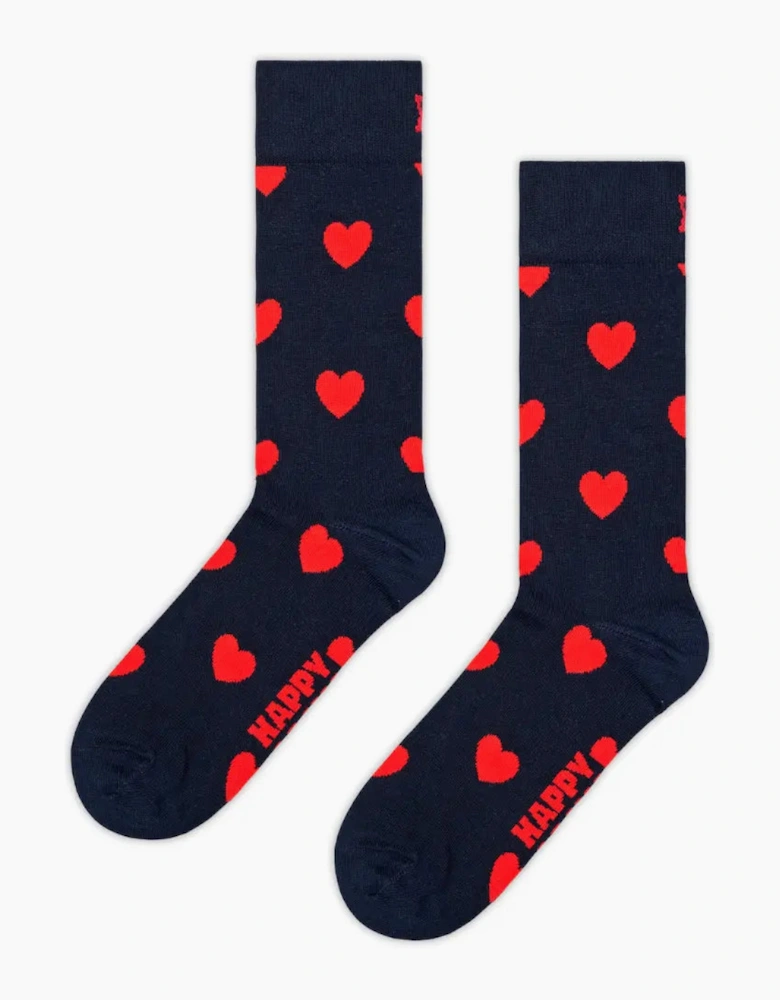 Heart Socks, Navy