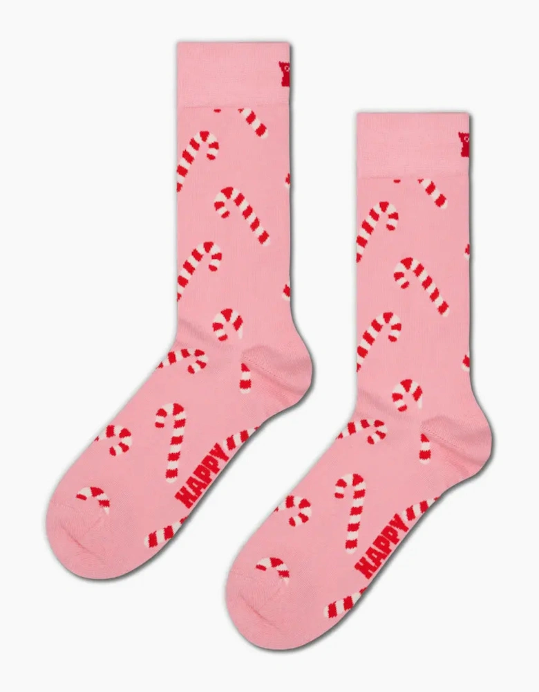 Candy Cane Socks, Pink