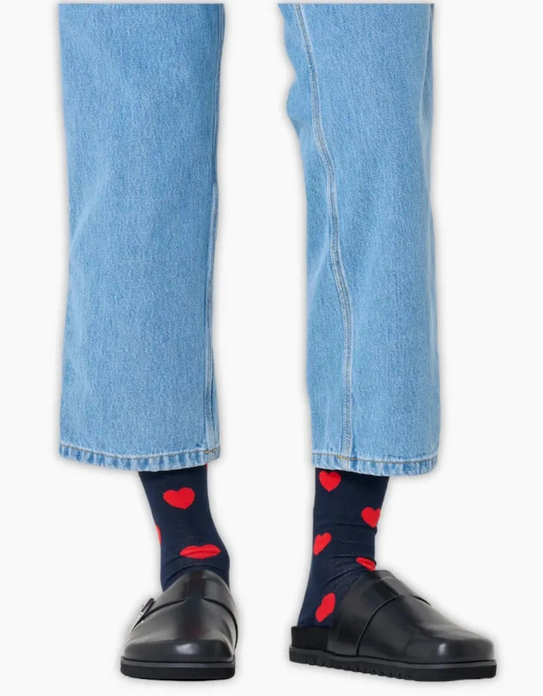 Heart Socks, Navy