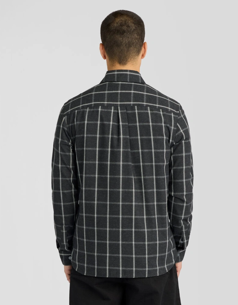 Lyle & Scott Broad Windowpane Check Shirt JET BLACK