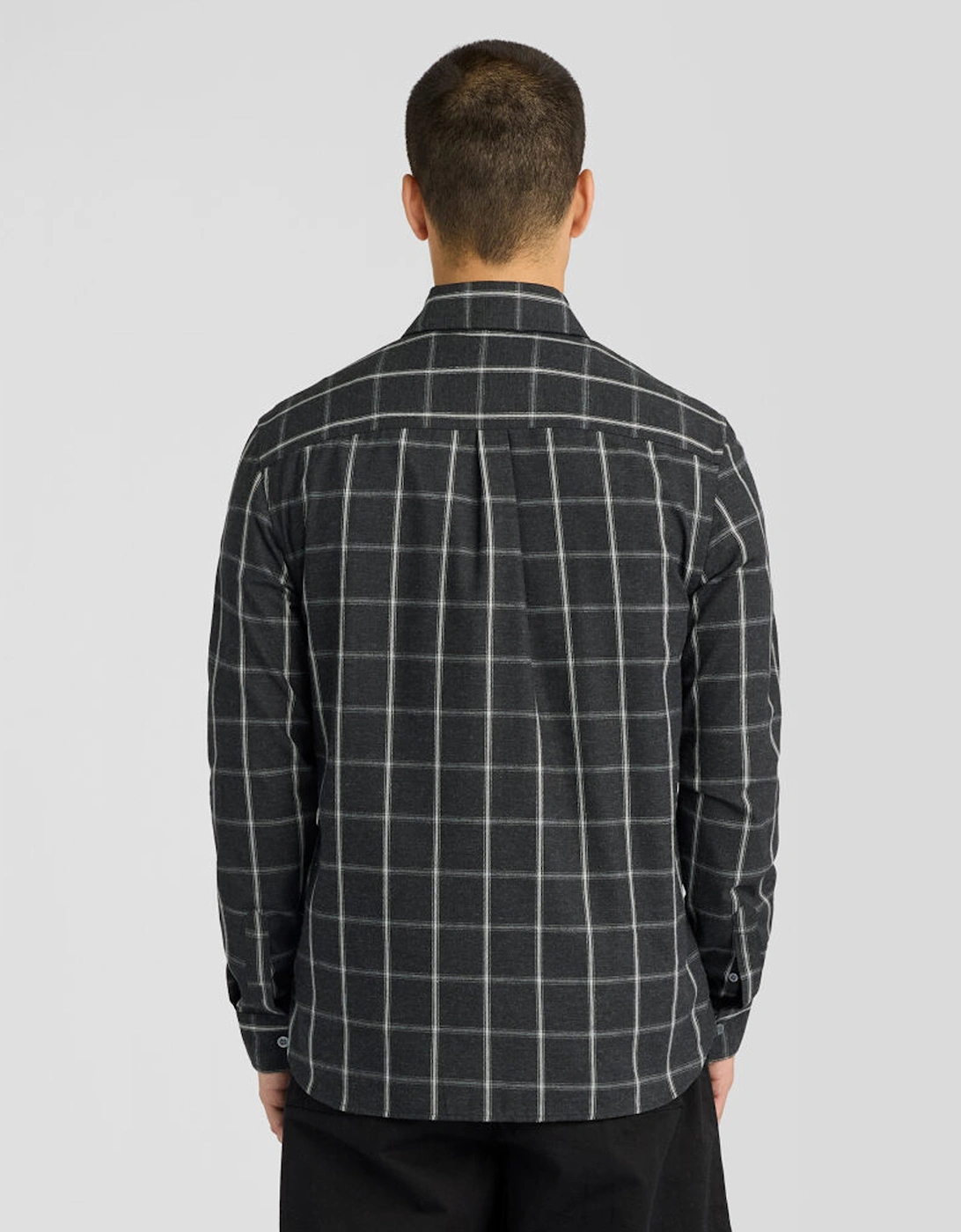 Lyle & Scott Broad Windowpane Check Shirt JET BLACK