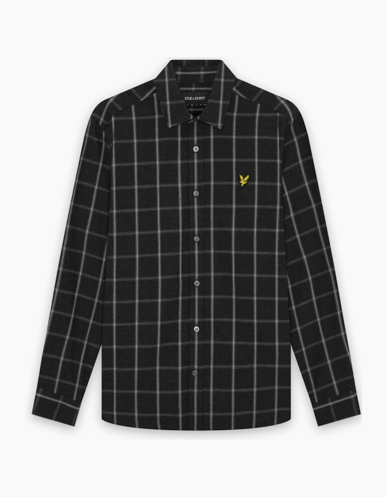 Lyle & Scott Broad Windowpane Check Shirt JET BLACK