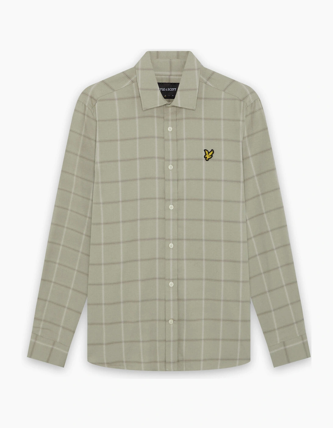Lyle & Scott Broad Windowpane Check Shirt KHAKI