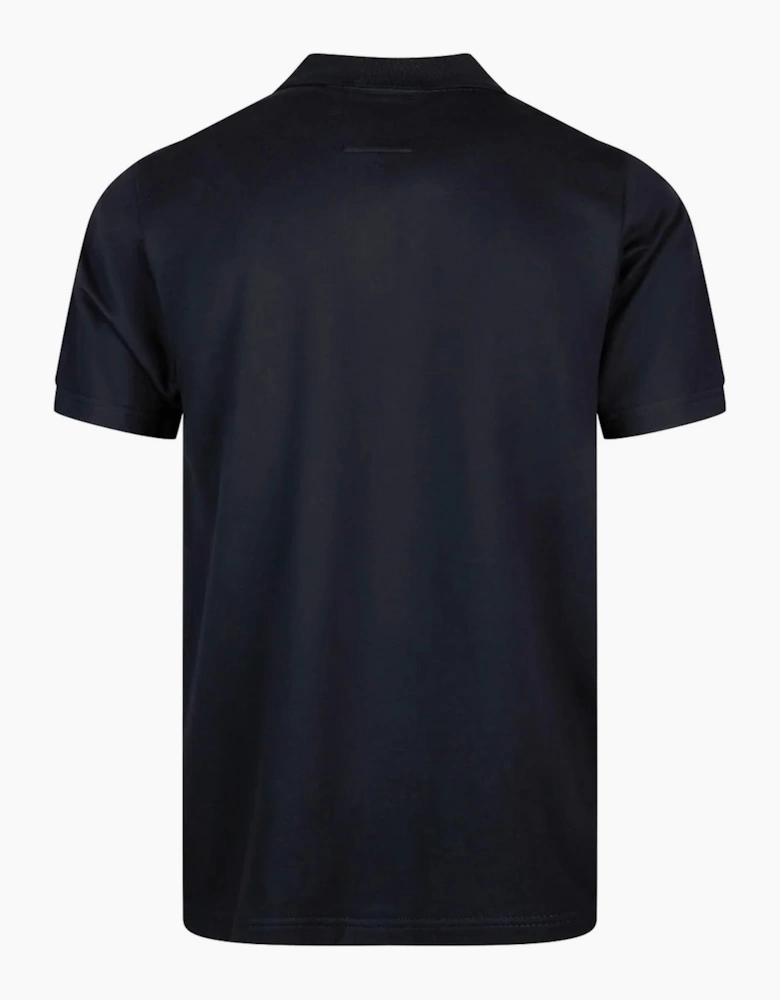 Luke Hamilton Polo Check Collar 280GSM DARK NAVY